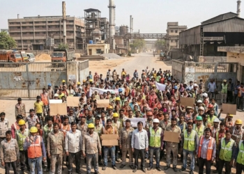 Noida Workers Protest
