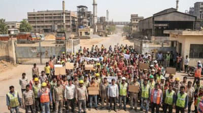 Noida Workers Protest