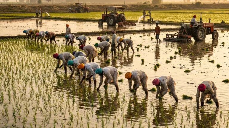 पंजाब में धान की बुआई 1 जून से शुरू, प्रवासी मजदूरों की आवक तेज 11 Paddy Transplantation Punjab