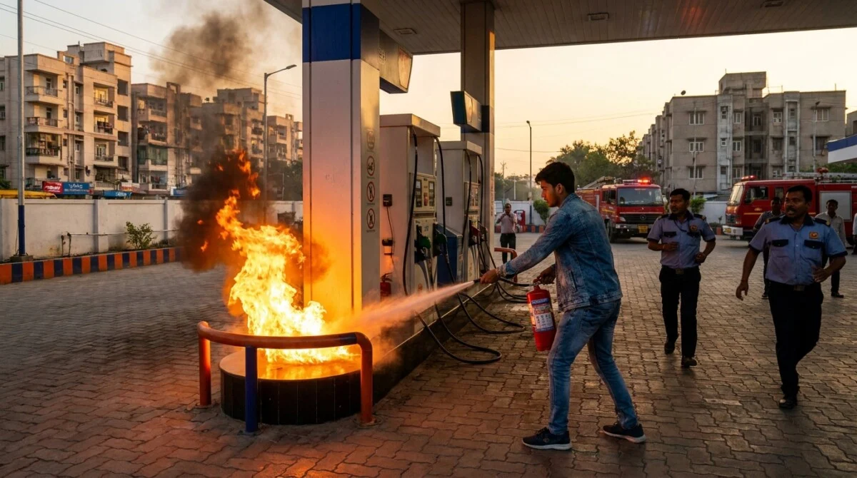 Jalandhar Petrol Pump Fire: तीसरी बार लगी आग, नौजवान की बहादुरी से बचा बड़ा हादसा 6 Jalandhar Petrol Pump Fire