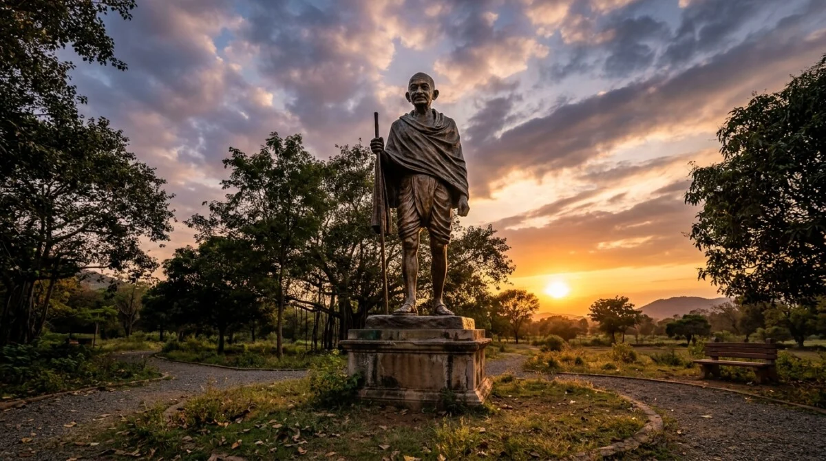 Mahatma Gandhi Statue पर चढ़कर बनाई Reel, लोगों में गुस्सा 7 Mahatma Gandhi Statue