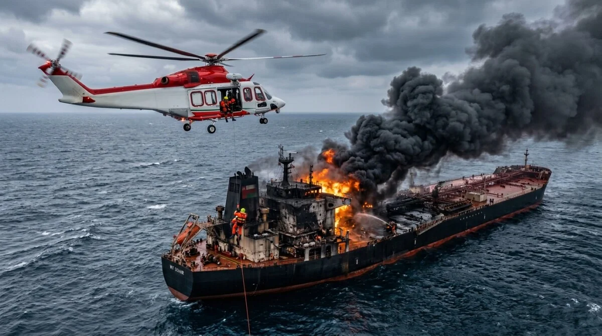 अमेरिकी वारप्लेन ने Oil Tanker पर किया हमला, 24 भारतीयों की जान खतरे में 6 Oil Tanker