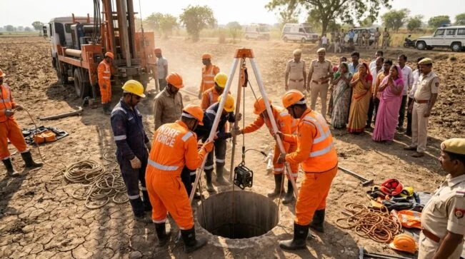 Child Falls into Borewell