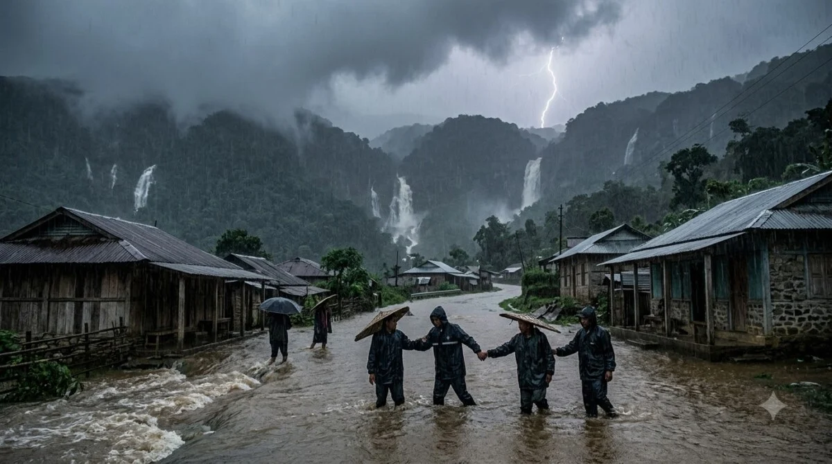 बड़ा अलर्ट: Meghalaya में Extreme Heavy Rainfall, पूर्वोत्तर भारत पर मंडरा रहा खतरा 8 Rainfall