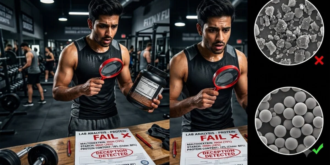 Protein Powder की सच्चाई: क्या आपके ₹5000 के डिब्बे में सिर्फ मिट्टी है? लैब रिपोर्ट्स का बड़ा खुलासा 66 Protein Powder Scam
