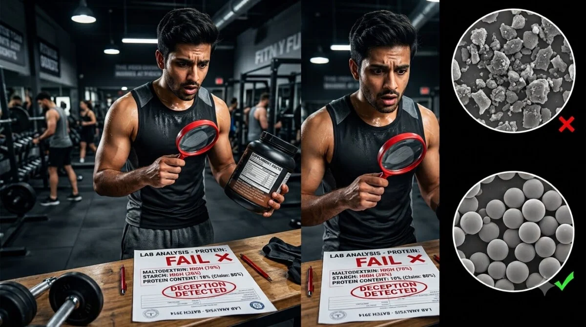 Protein Powder की सच्चाई: क्या आपके ₹5000 के डिब्बे में सिर्फ मिट्टी है? लैब रिपोर्ट्स का बड़ा खुलासा 6 Protein Powder Scam
