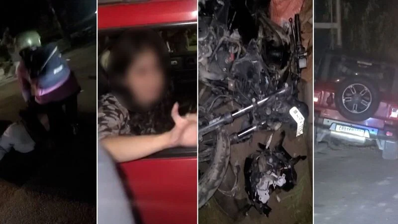 नशे में लड़की ने Thar से बाइक को मारी टक्कर, फरार 6 Chandigarh Thar Accident Dhanas