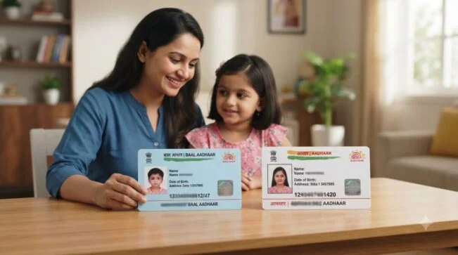 Blue Aadhaar Card, White Aadhaar