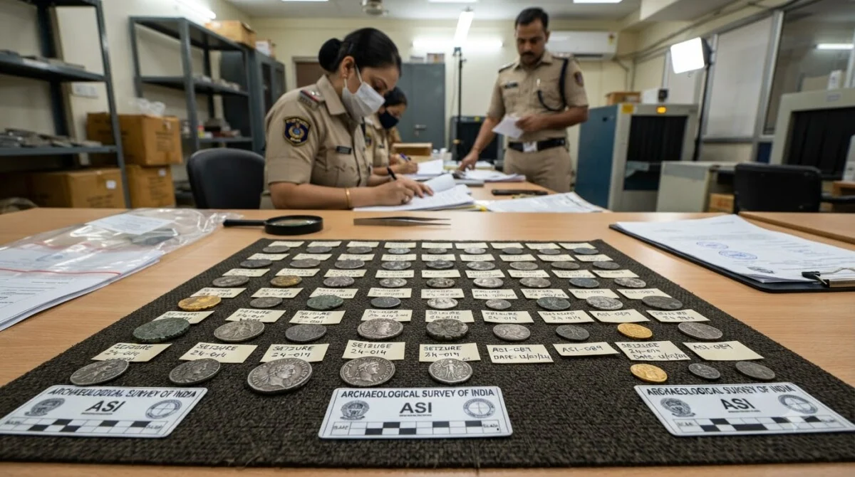 Delhi Airport Gold Silver Coins Seized