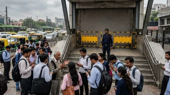 Delhi Metro Shutdown
