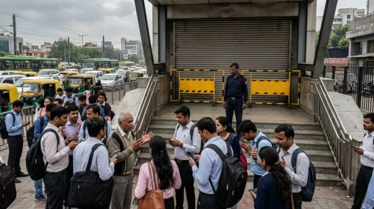 Delhi Metro Shutdown