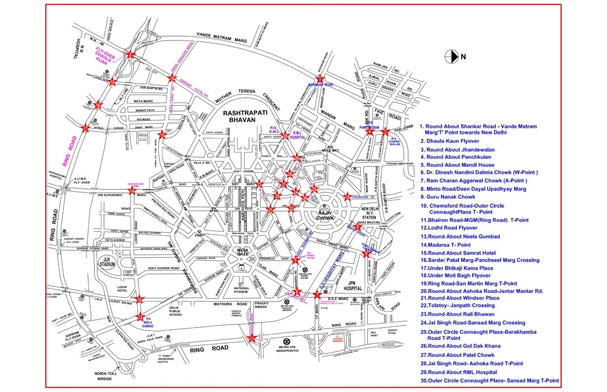 Delhi Traffic Advisory: 35000 जवान और 45 मेट्रो स्टेशन बंद, तुरंत जानें बड़ा अपडेट! 2 Delhi Traffic Advisory