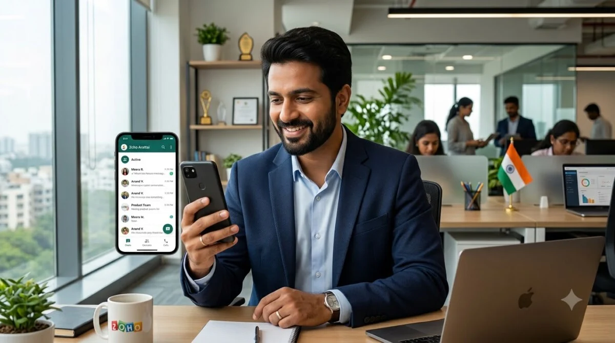 WhatsApp Business Charges के बाद Zoho की बड़ी एंट्री: Arattai और Zia Chat से क्या बदलेगा? 6 Zoho Arattai Business Messaging