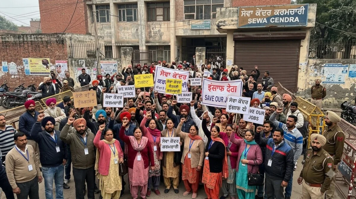 पंजाब के 544 सेवा केंद्रों पर हड़ताल, 1.5 लाख जुर्माने का विरोध 6 Punjab Seva Kendra Strike